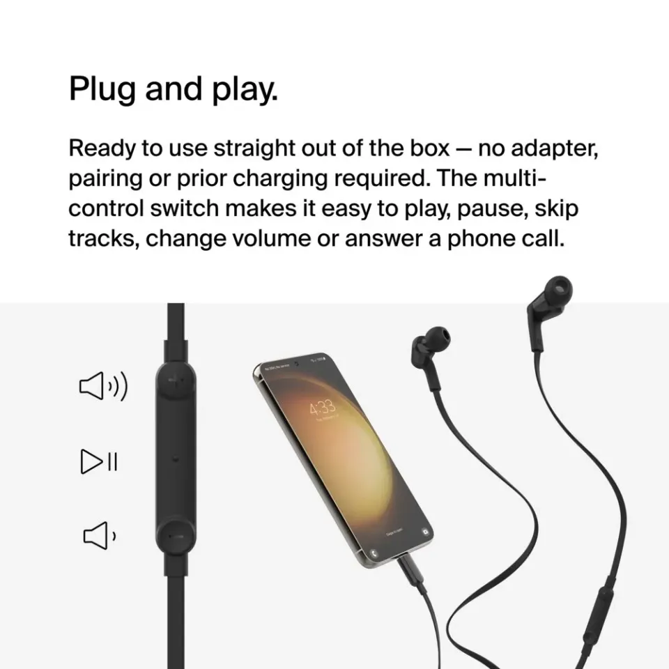 Belkin SOUNDFORM Sluchátka s USB-C konektorem - bílá