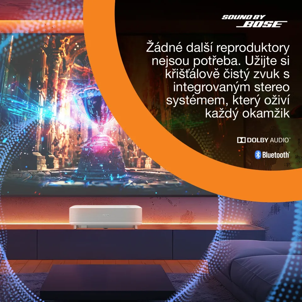 EPSON projektor EH-LS670W diamantová bílá, 4K PRO-UHD, 3600lm, HDMI, USB, Google TV, 240Hz