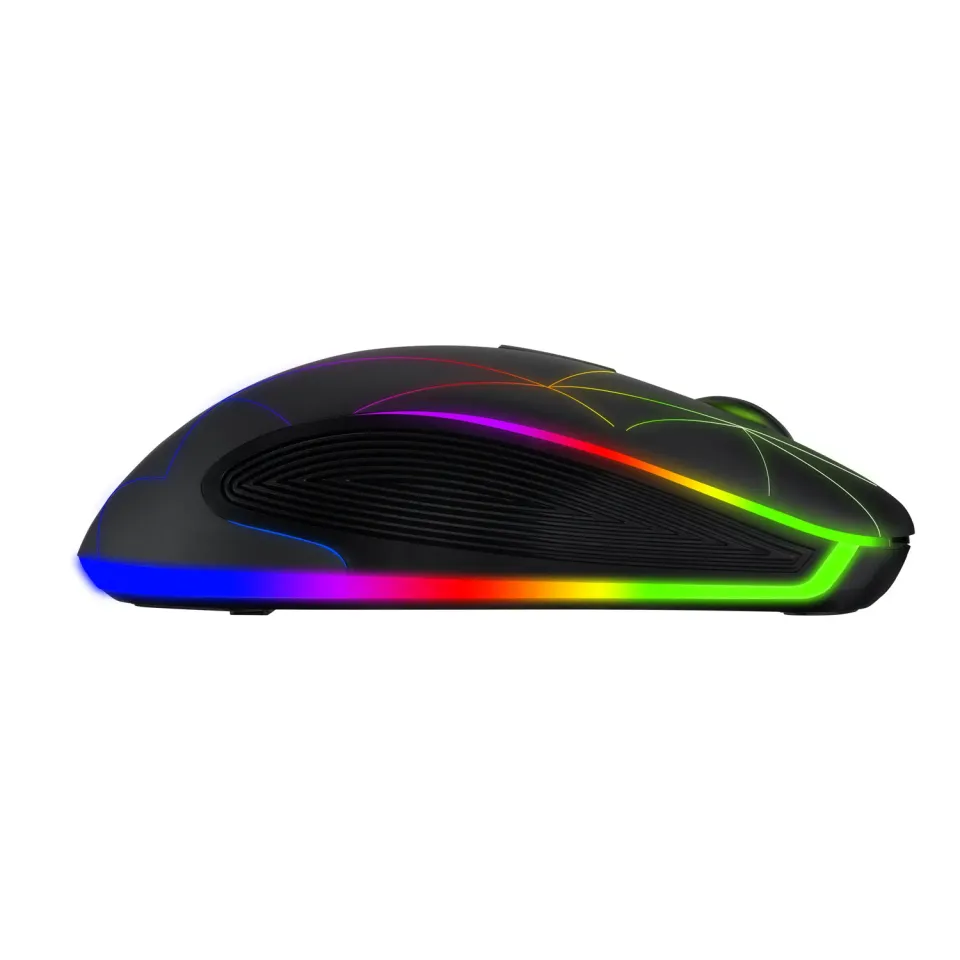 EVOLVEO WM430 - herní, optická, bezdrátová myš, RGB podsvícení , 2400 DPI, USB