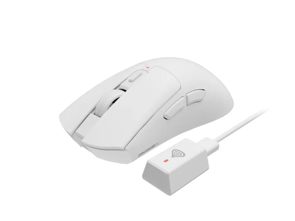 Herní bezdrátová myš Genesis ZIRCON 880 PRO/Herní/Optická/30 000 DPI/USB+BT/Bílá