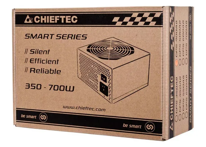 CHIEFTEC zdroj Smart Series, GPS-500A8, 500W, Active PFC, retail
