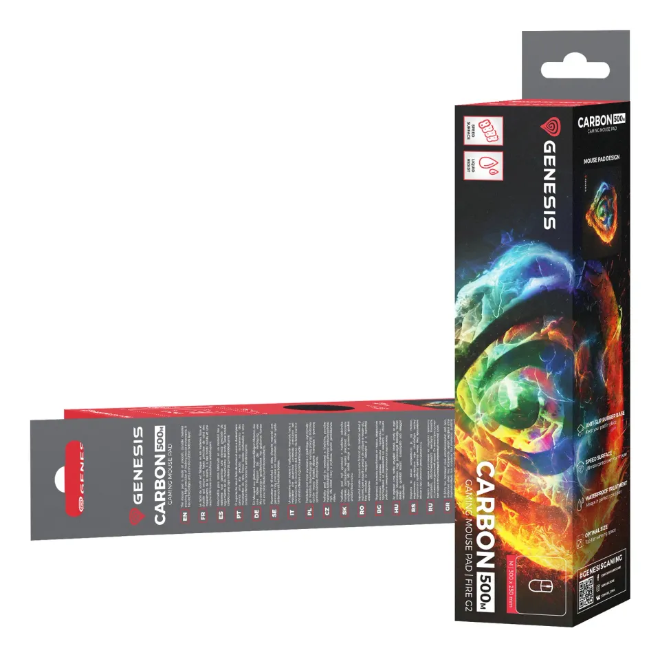 Genesis herní podložka pod myš CARBON 500 M FIRE G2 300x250 mm