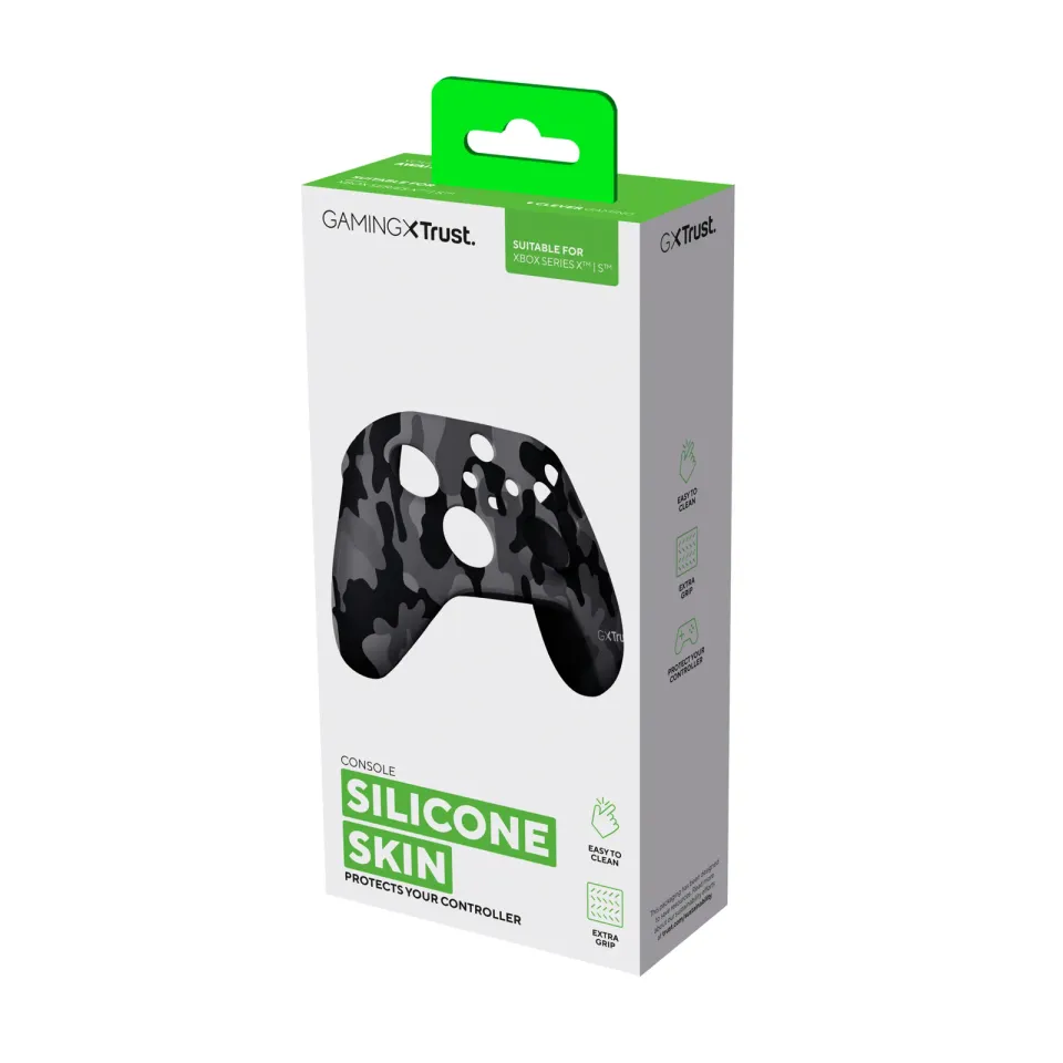 TRUST Obal na ovladač GXT 749K Controller Silicon Skins for Xbox, black camo