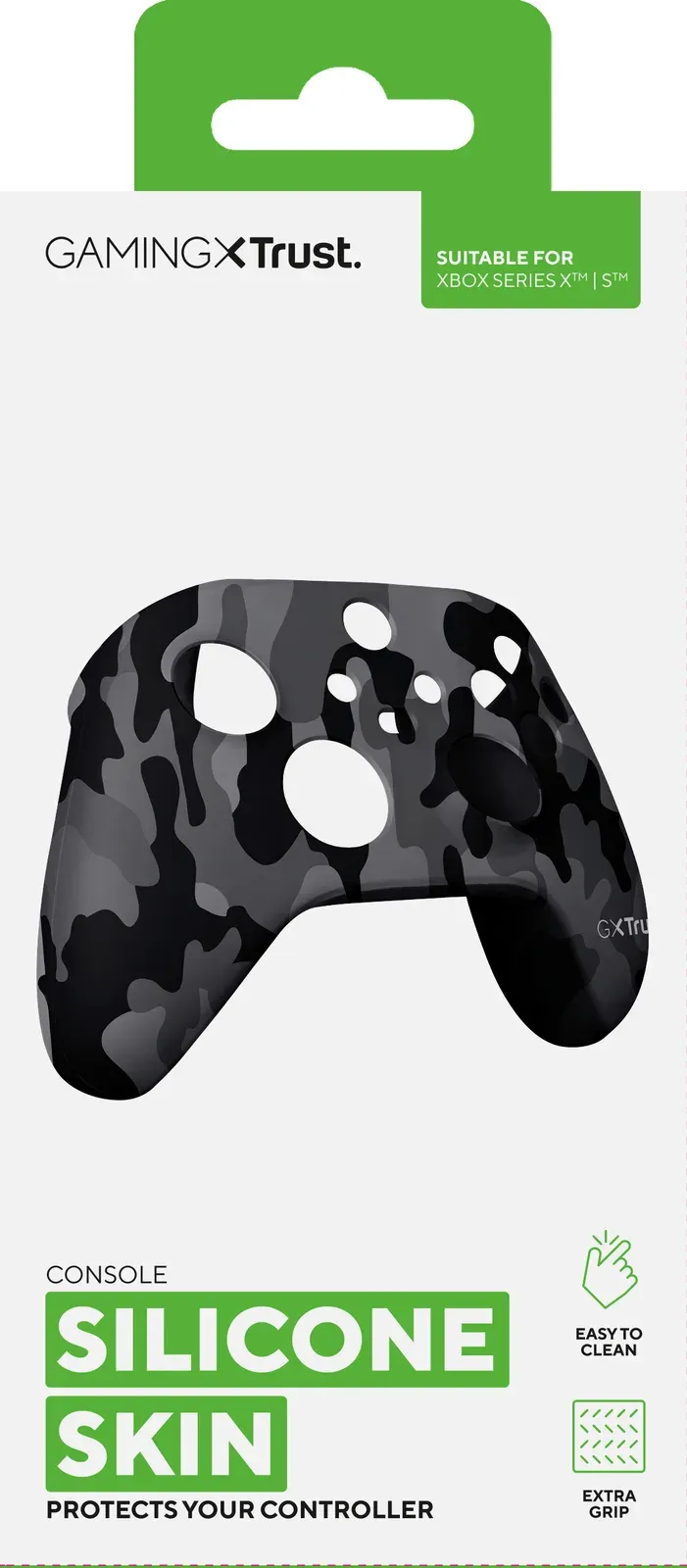 TRUST Obal na ovladač GXT 749K Controller Silicon Skins for Xbox, black camo