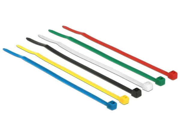 Delock Stahovací pásky barevné D 100 x Š 2.5 mm 100 ks
