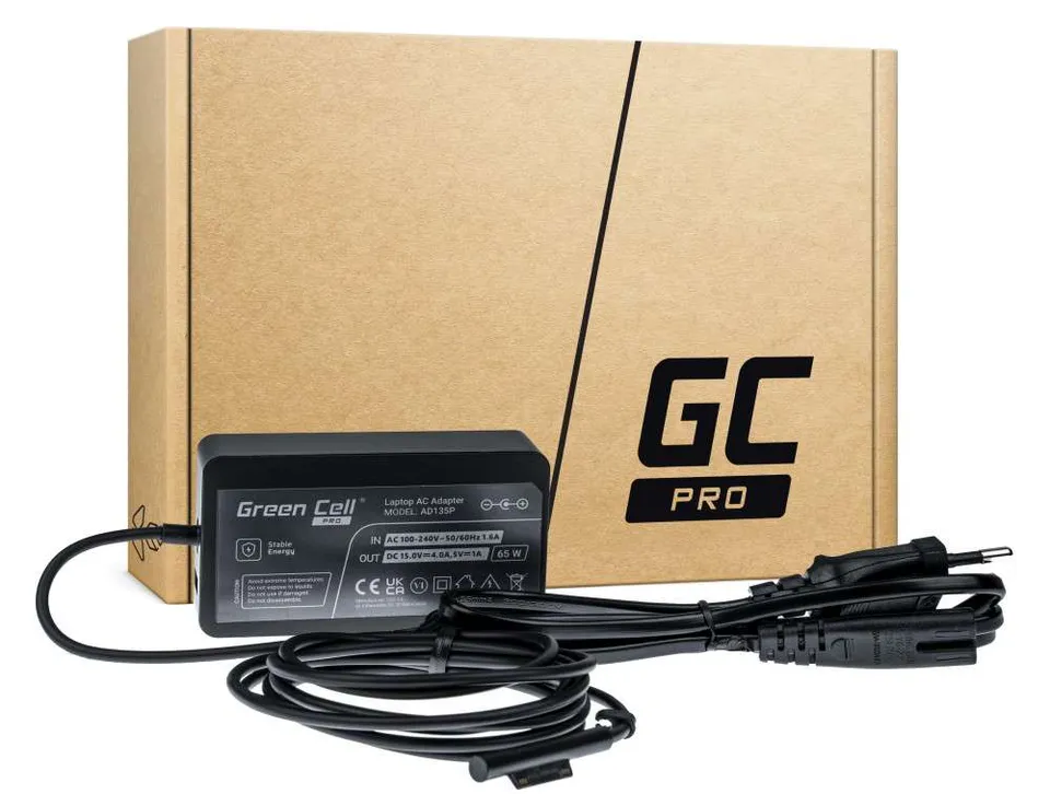 Green Cell PRO 1706 65W 15V 4A Charger Adapter for Microsoft Surface Laptop, Pro