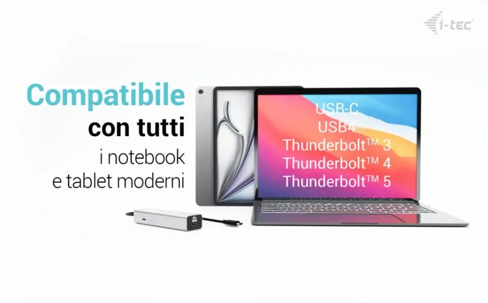 i-tec USB-C Charging Metal HUB 5port with USB-C video 8K, Power Delivery 85W