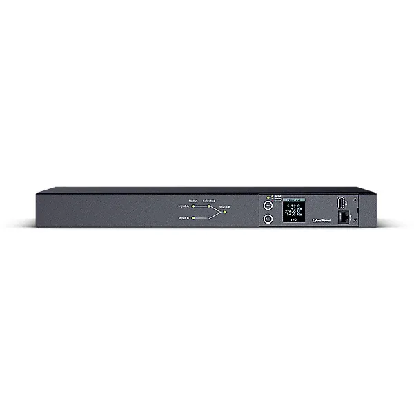 CyberPower Rack ATS PDU, Metered, 1U, 16A, vstup 2x IEC C20, výstup 8x C13, 2x I