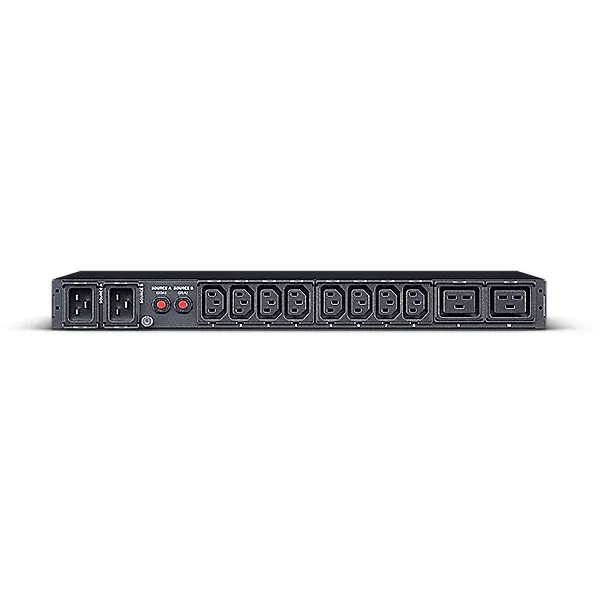 CyberPower Rack ATS PDU, Metered, 1U, 16A, vstup 2x IEC C20, výstup 8x C13, 2x I