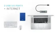 i-Tec USB-C 3.1 HUB 3port Metal + Gigabit Ethernet adaptér, 1x USB na RJ-45