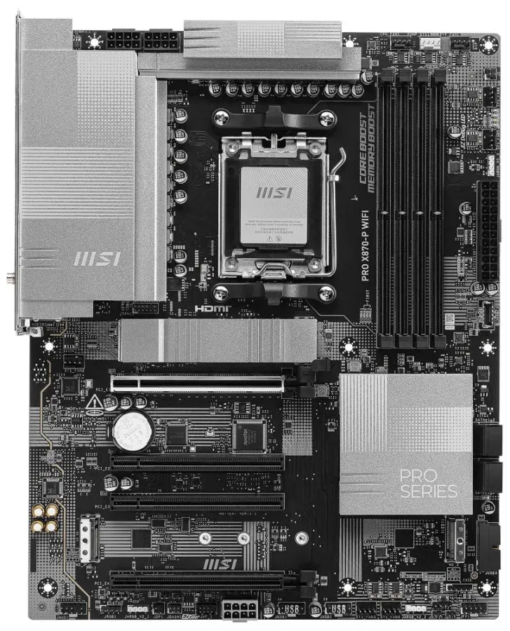 OPRAVENÉ - MSI PRO X870-P WIFI / AMD X870 / AM5 / 4x DDR5 / 3x M.2 / HDMI / DP / USB-C / WiFi / ATX