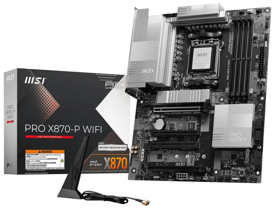 OPRAVENÉ - MSI PRO X870-P WIFI / AMD X870 / AM5 / 4x DDR5 / 3x M.2 / HDMI / DP / USB-C / WiFi / ATX