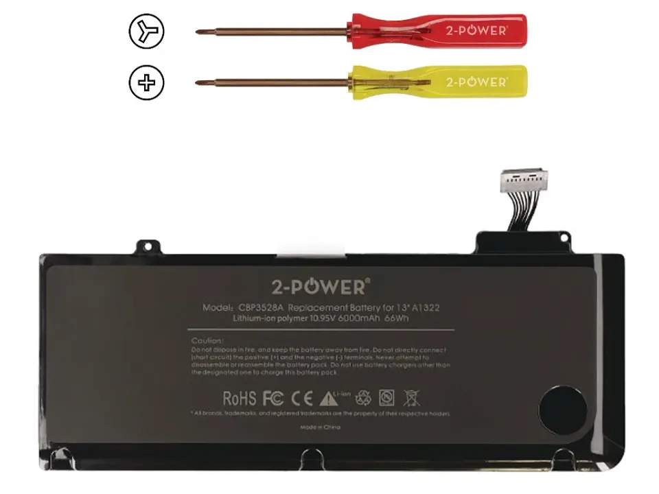 2-Power baterie pro Apple MacBook Pro 13" A1322 10,95V 6000mAh