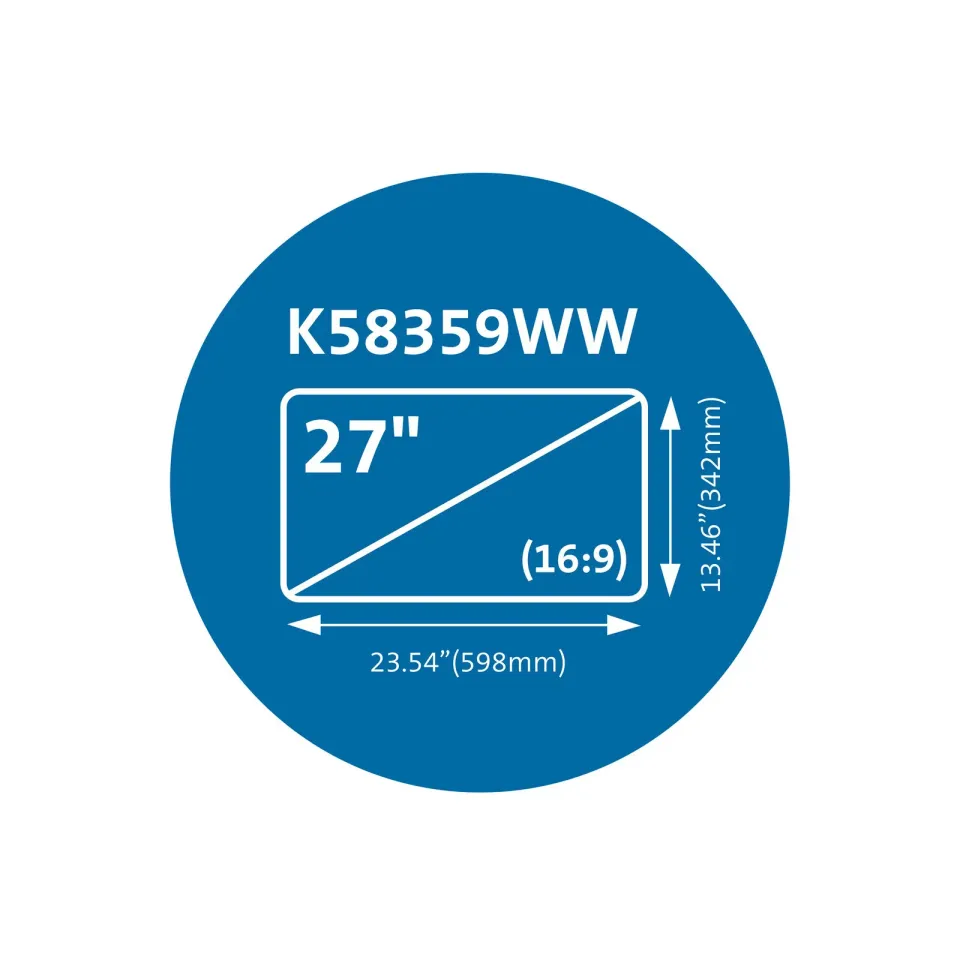 Kensington MagPro pro monitor 27“ (16:9), dvousměrný, magnetický, odnímatelný