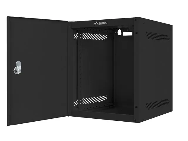 LANBERG RACKOVÁ SKŘÍŇ 10" PRO MONTÁŽ NA STĚNU 6U/280X310 PRO VLASTNÍ MONTÁŽ S KOVOVÝMI DVEŘMI ČERNÁ