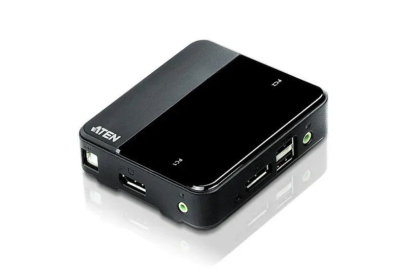 ATEN KVM switch CS782DP, 2-Port USB DisplayPort KVM Switch4K UHD Supported , aud