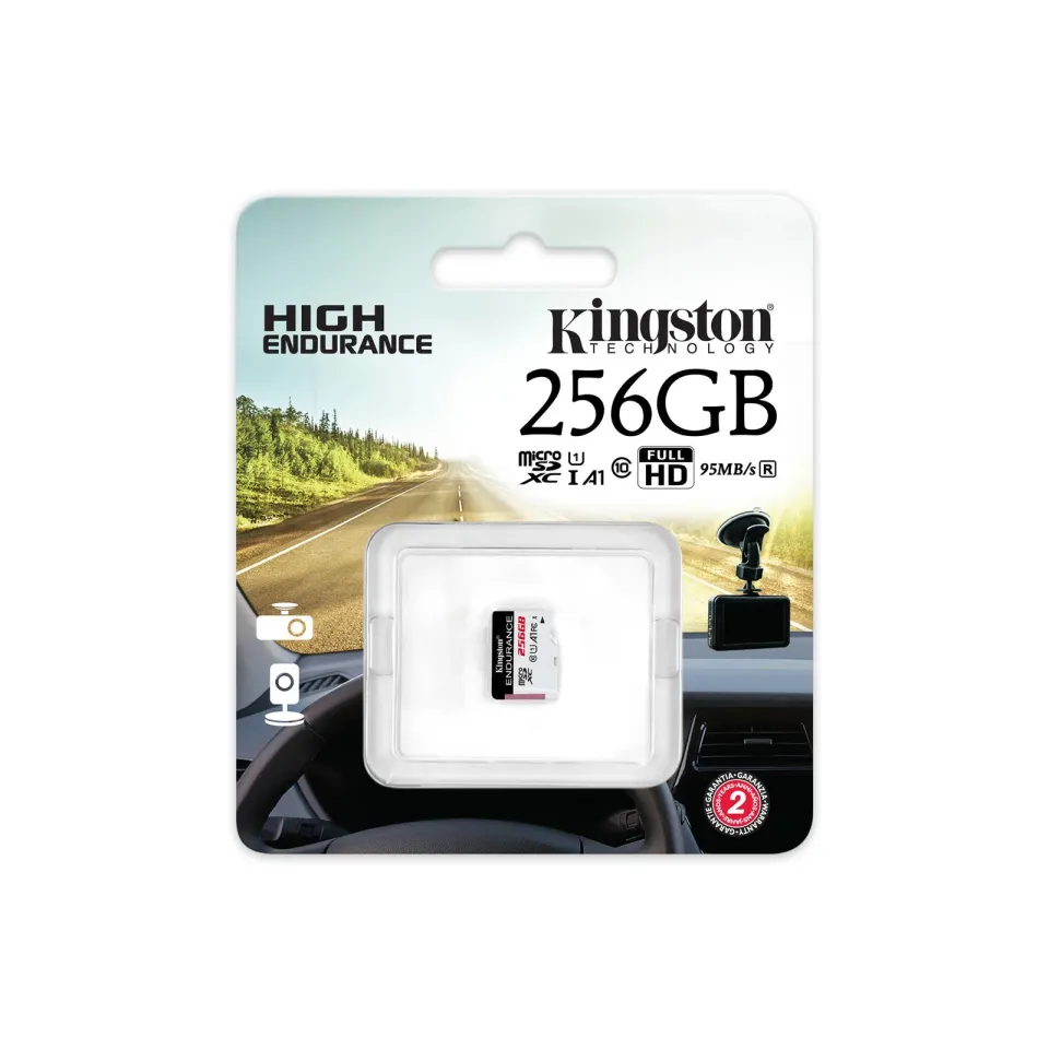 KINGSTON 256GB microSDHC Endurance 95R/30W C10 A1 UHS-I bez adapteru
