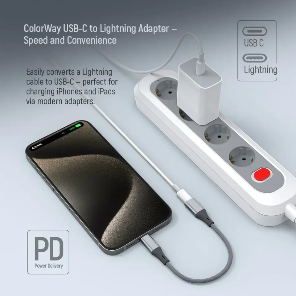 Colorway Adaptér USB-C na Lighting/ 17.5cm