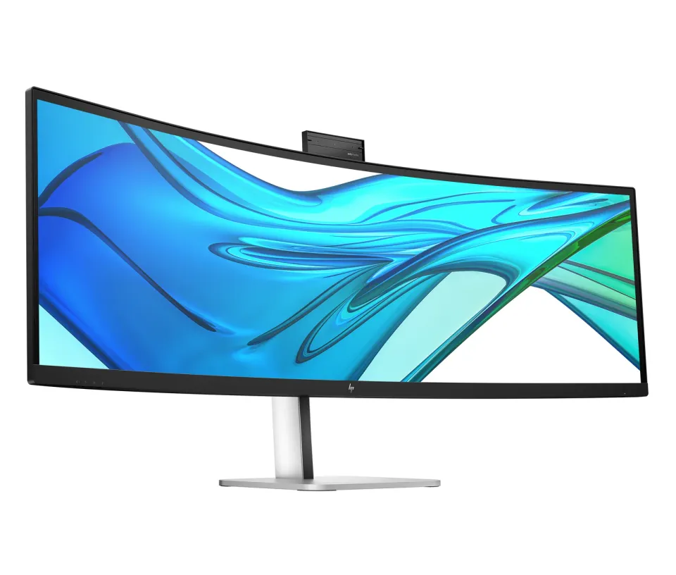 HP LCD HP 549pm Conferencing Monitor 49", 5120x1440 DQHD, VA AG 1800R, 400nits, 165Hz, 4000:1, 5ms, 32:9, DP 1.4, HDMI 2.1, 2xUSB-C 140W, USB-C 15W, 3x USB-A, repro, IR 5MP webcam, RJ-45, Výškově nast