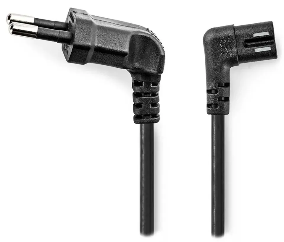 Nedis CEGL11055BK30 - Napájecí Kabel | Euro Zástrčka – IEC-320-C7 | 3 m | Úhlov