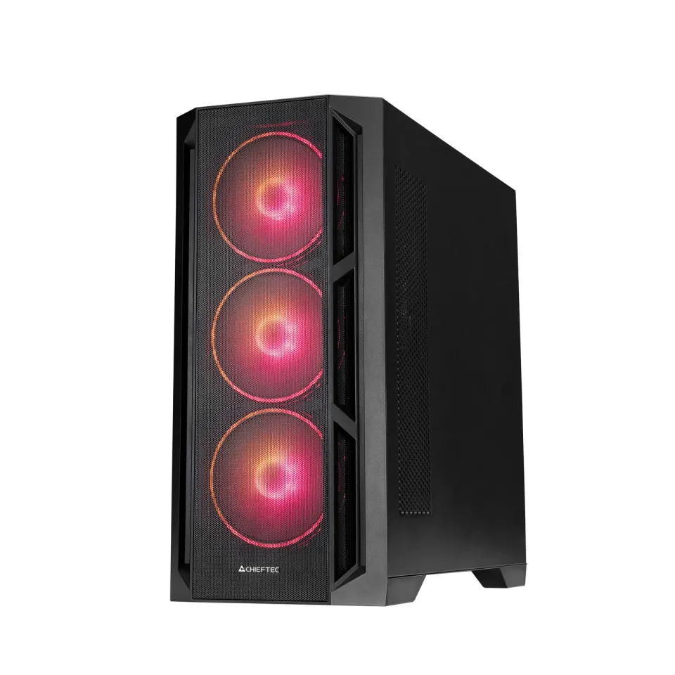 CHIEFTEC skříň APEX LUMO, E-ATX, 1x USB-C 3.2, 2x USB 3.0, 4x 140mm ARGB Fan, ARGB Hub, černá