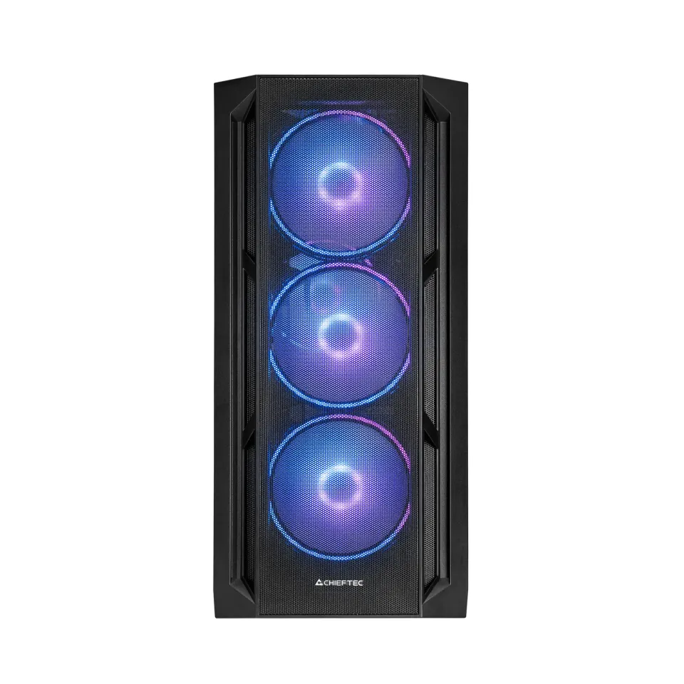 CHIEFTEC skříň APEX LUMO, E-ATX, 1x USB-C 3.2, 2x USB 3.0, 4x 140mm ARGB Fan, ARGB Hub, černá