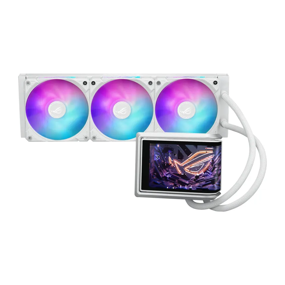 ASUS vodní chladič CPU AIO ROG RYUO IV 360 ARGB, 3x120mm, LGA1851, AM5, bílá