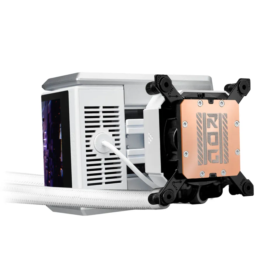 ASUS vodní chladič CPU AIO ROG RYUO IV 360 ARGB, 3x120mm, LGA1851, AM5, bílá