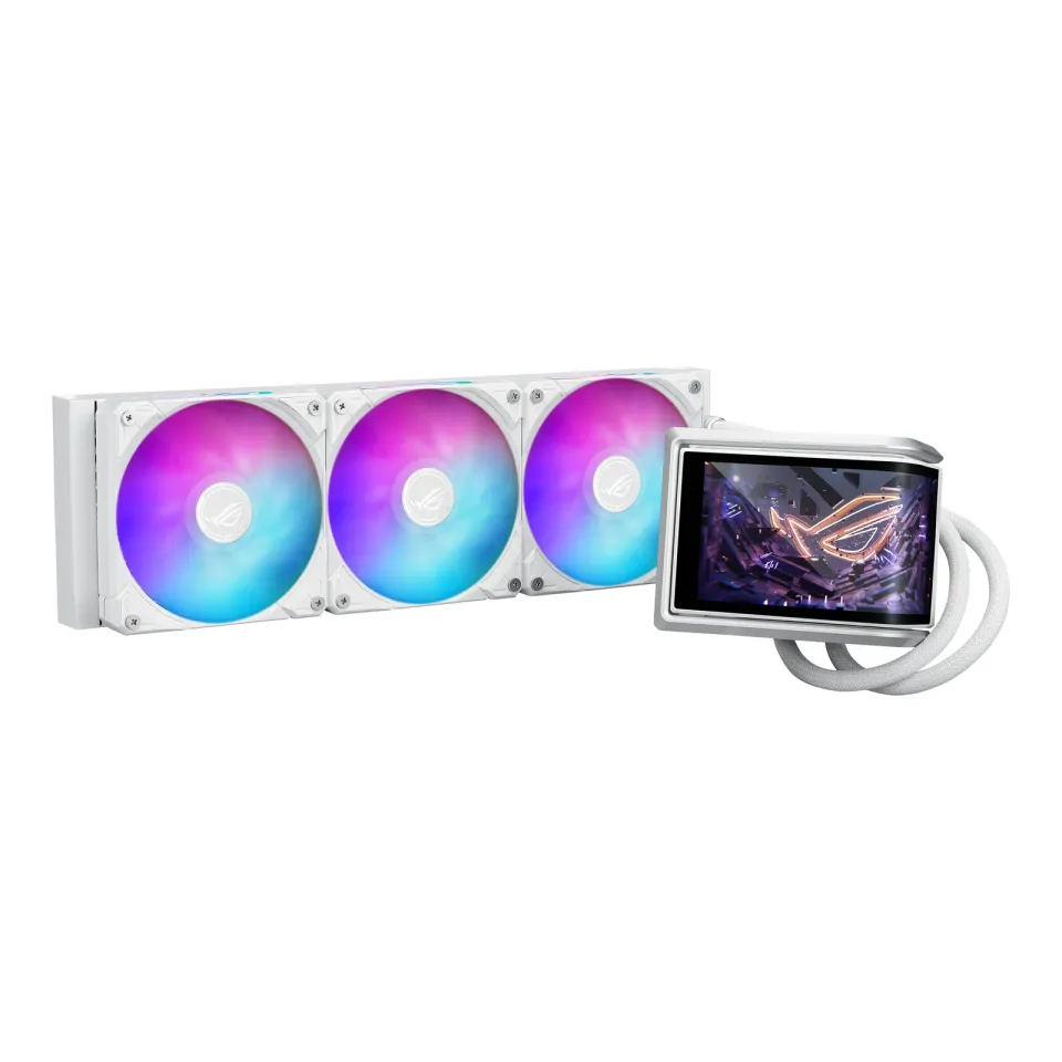 ASUS vodní chladič CPU AIO ROG RYUO IV 360 ARGB, 3x120mm, LGA1851, AM5, bílá