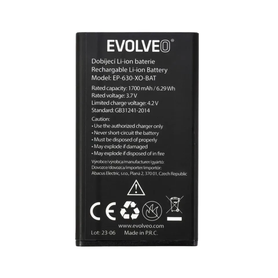 EVOLVEO orig. baterie 1700 mAh pro EasyPhone XO (EP-630)