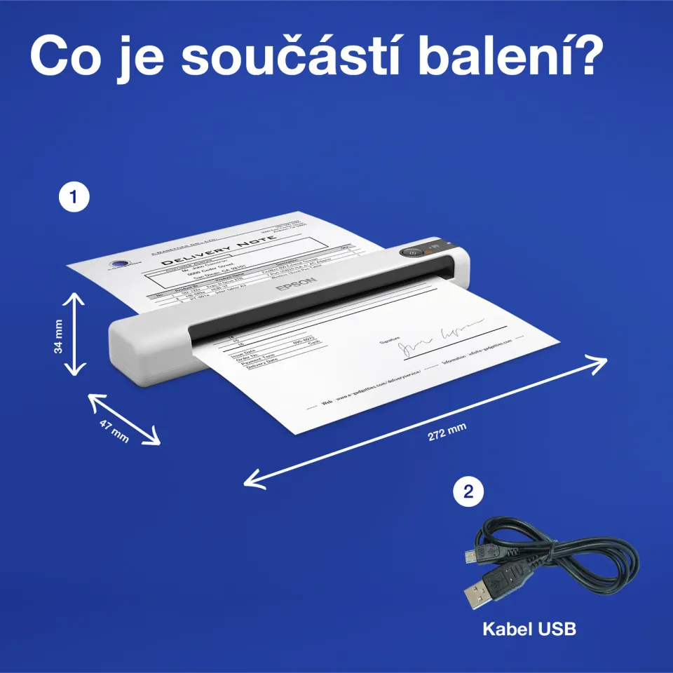 EPSON skener WorkForce DS-70 - A4/600x600dpi/USB