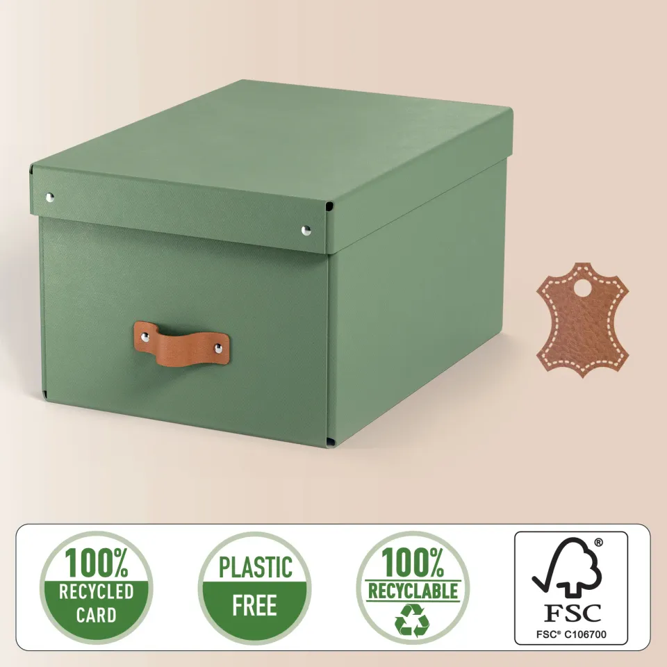 LEITZ úložný box, karton, velikost M, 2 ks zelený