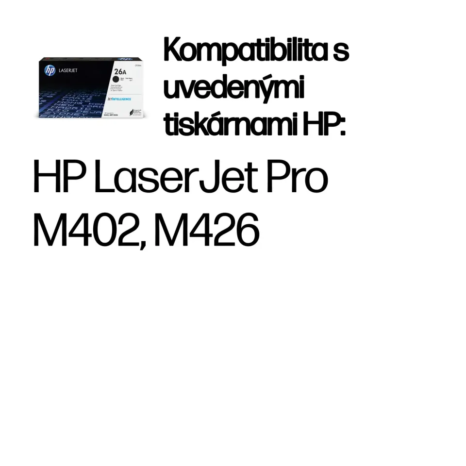 HP CF226A originální toner černý č.26A malý 3100str. (pro LJ PRO 402, M402, M426, black)