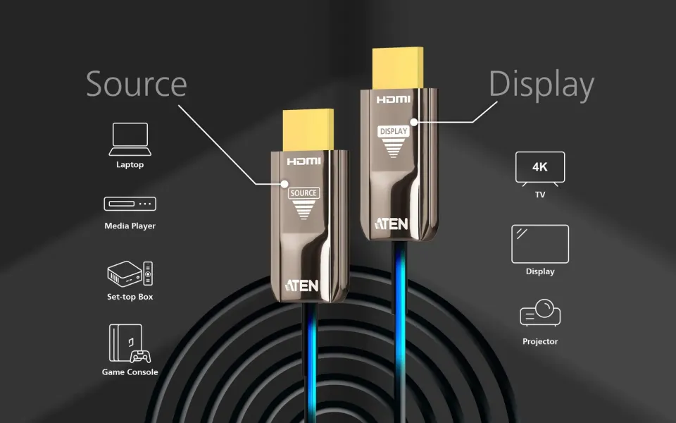 ATEN 30M True 4K HDMI 2.0 Active Optical Cable (True 4K@30m)