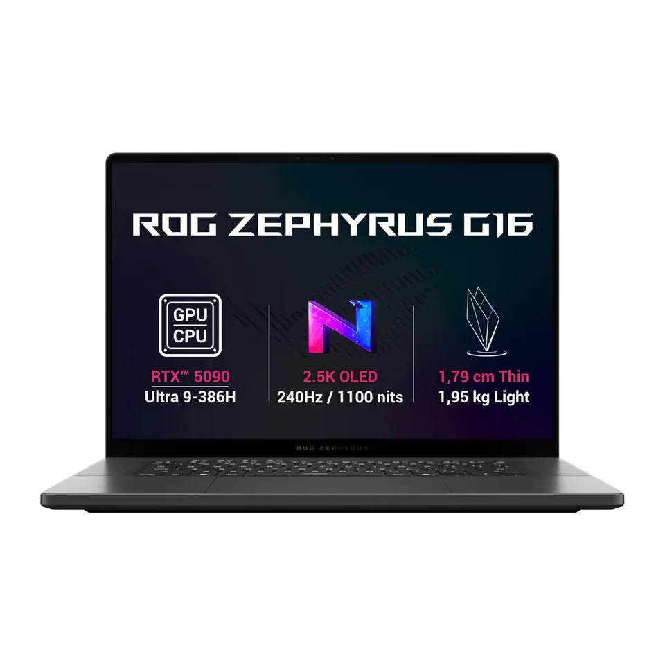 ASUS ROG Zephyrus G16/GU606AX-TB070/U9-386H/16"/2560x1600/64GB/1TB/RTX 5090/bez OS/Gray/2R