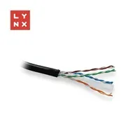 LYNX UTP kabel, Cat6, PE (Fca), celoměděný, venkovní, černý, box 305m