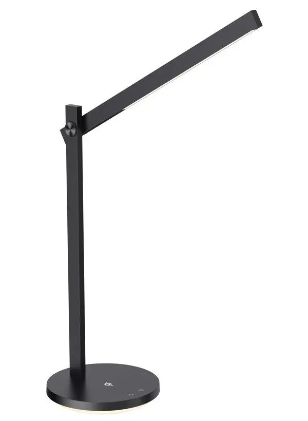 IMMAX LED stolní lampička BEAM/ Qi nabíjení/ 18W/ DC 12V/2A/ noční podsvícení/ stmívatelná/ sklápěcí rameno/ černá