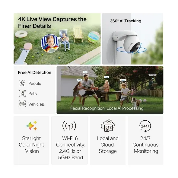 TP-Link Tapo C560WS - Venkovní otočná bezpečnostní Wi-Fi kamera