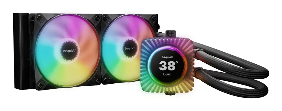 Be quiet! vodní chladič CPU Light Loop IO LCD ARGB 240mm / 2x120mm PWM fan / displej / IO ekosystém /Intel i AMD / černý