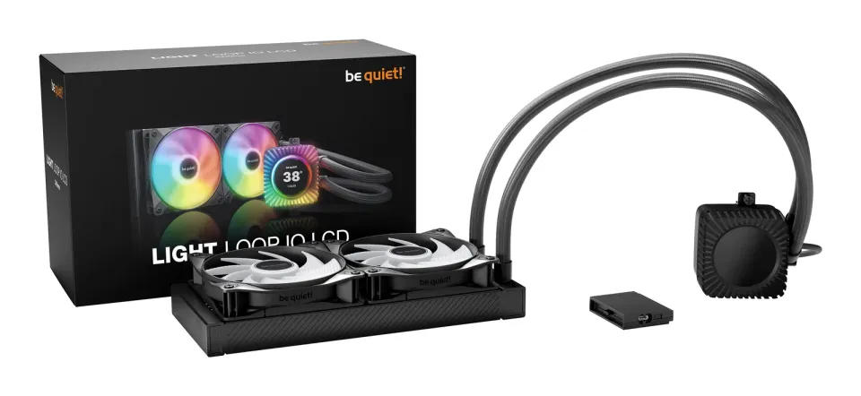 Be quiet! vodní chladič CPU Light Loop IO LCD ARGB 240mm / 2x120mm PWM fan / displej / IO ekosystém /Intel i AMD / černý