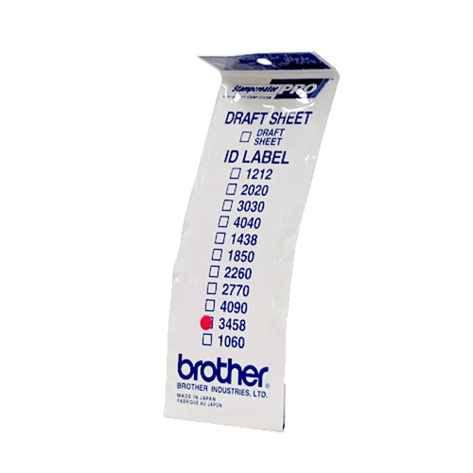 Brother ID-3458, štítek razítka s průhlednou krytkou, 12ks (34x58 mm)