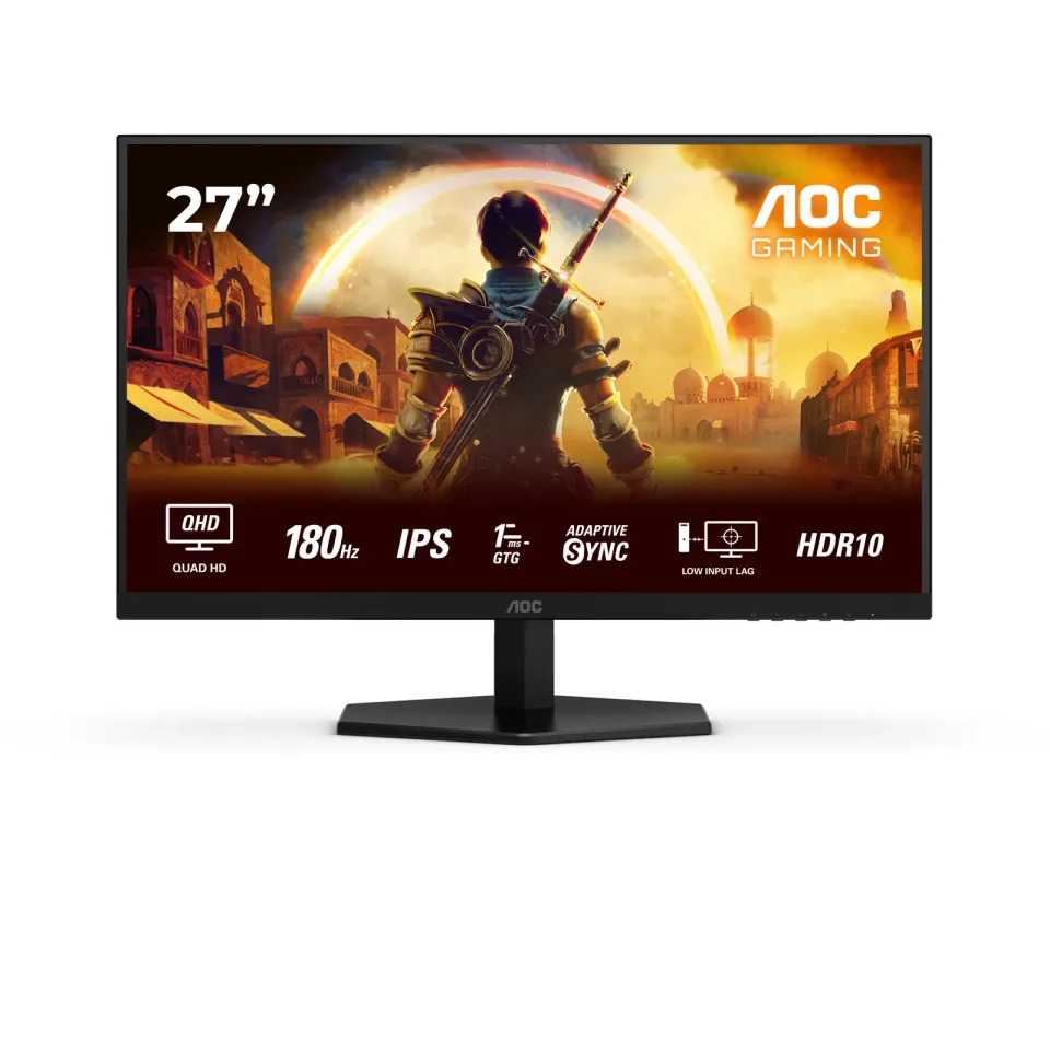 AOC LCD herní Q27G42XE 27" IPS/2560x1440@180Hz/0,5ms/300cd/2xHDMI/DP/Repro/VESA