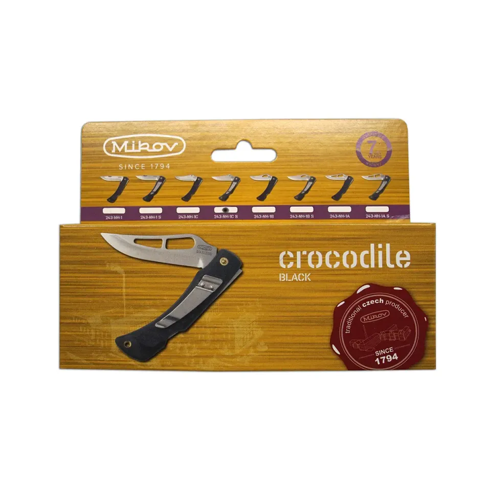 Kapesní zavírací nůž CROCODILE s klipem, čepel s kolíčkem 243-NH-1/C SPONA barevné provedení červená