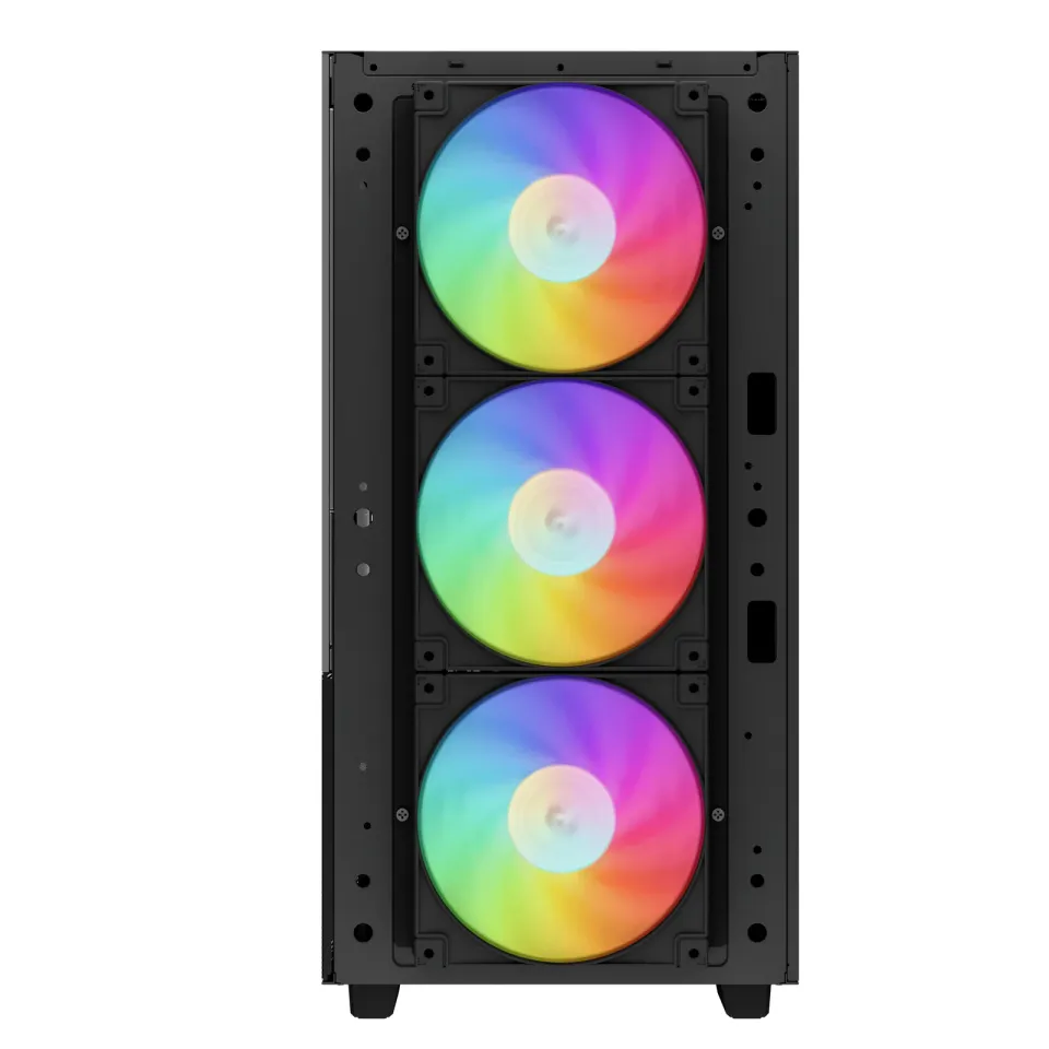 DEEPCOOL skříň CH560 Digital / MidT/ 3x140 a 120mm ARGB fan / USB 3.0 / USB-C/ tvrzené sklo / digitální displej / černá