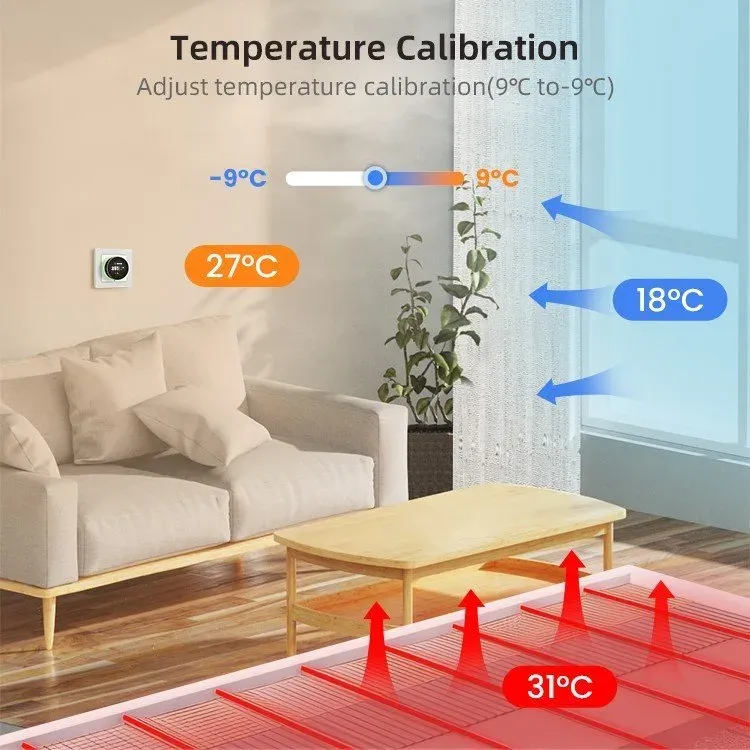IMMAX NEO LITE SMART termostat pro elektrické podlahové topení 16A, Wi-Fi, TUYA