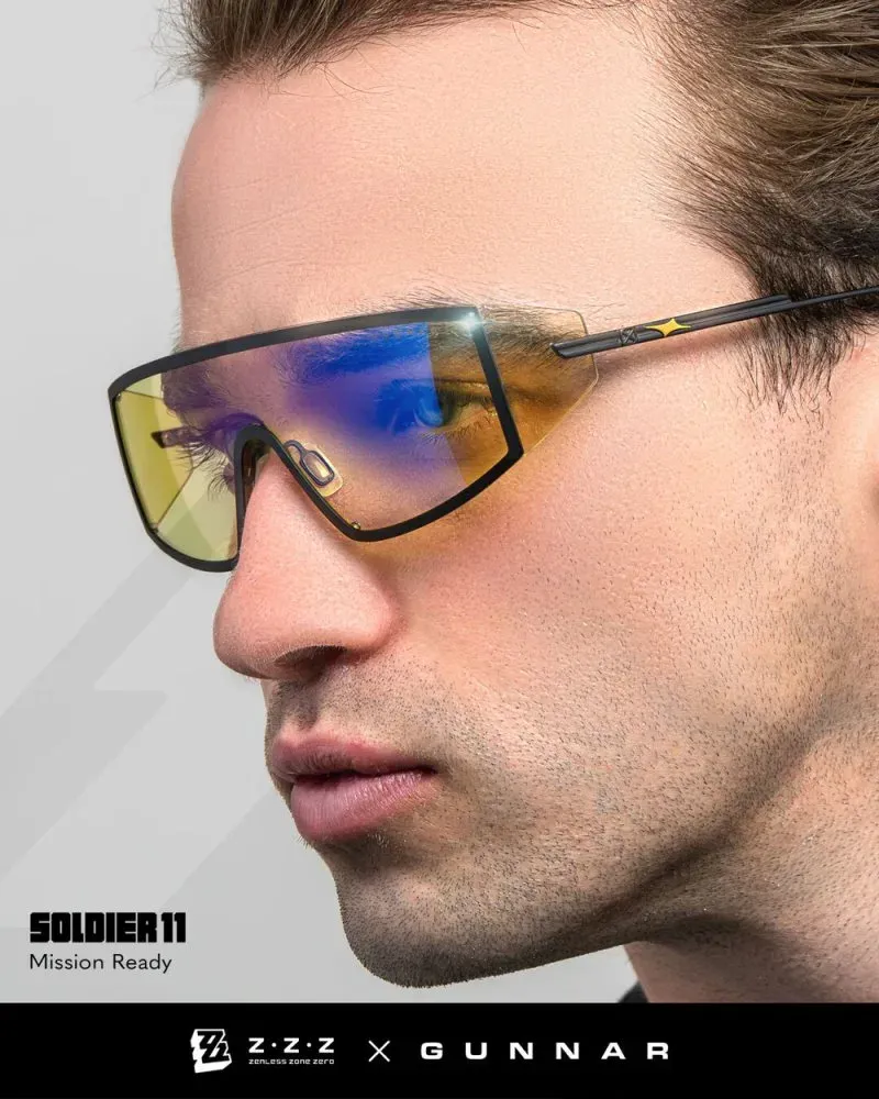 GUNNAR kancelářské/herní brýle ZZZ Soldier 11 OBSIDIAN* jantarová skla * BLF 65 * NEUTRAL Focus
