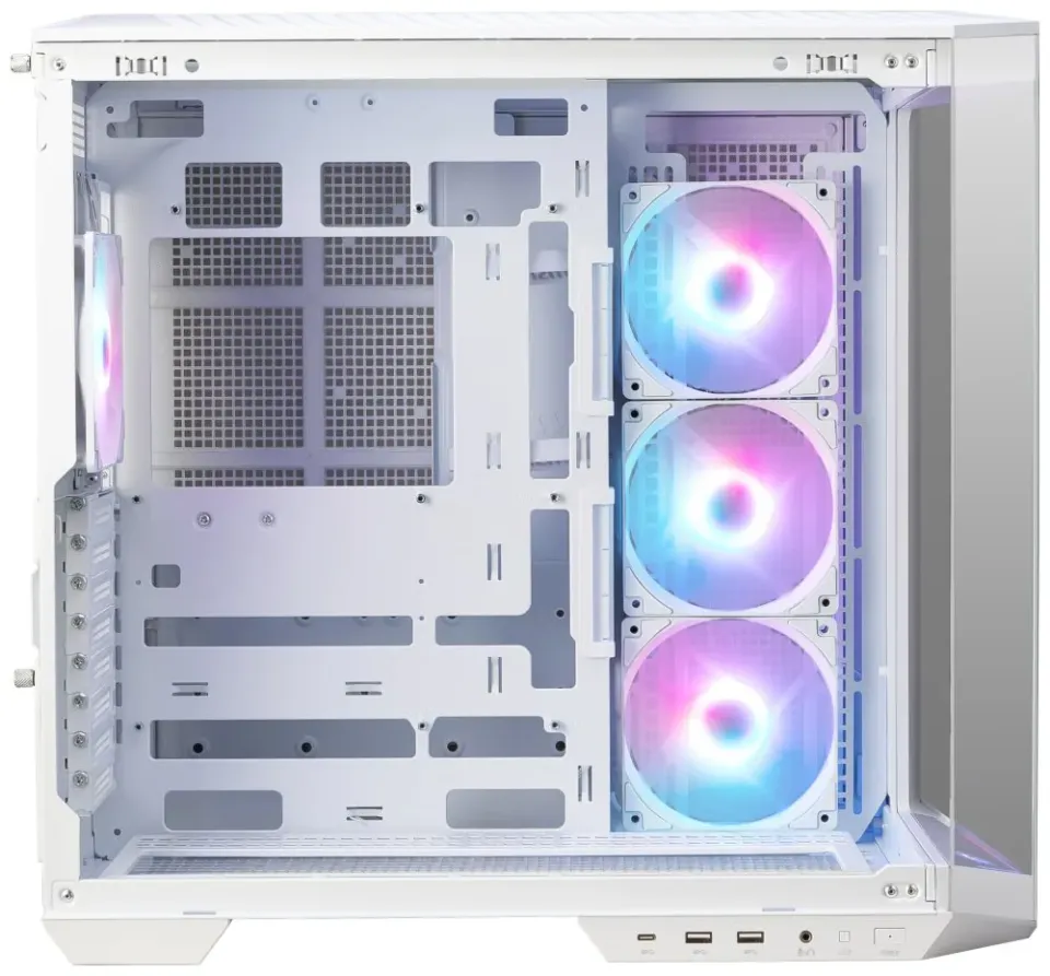 MSI skříň MAG PANO 100R PZ White/ bez zdroje/ levé a přední sklo/ 4x 120 mm A-RGB fan/ 1x USB-C/ 1x USB3.2/ b...