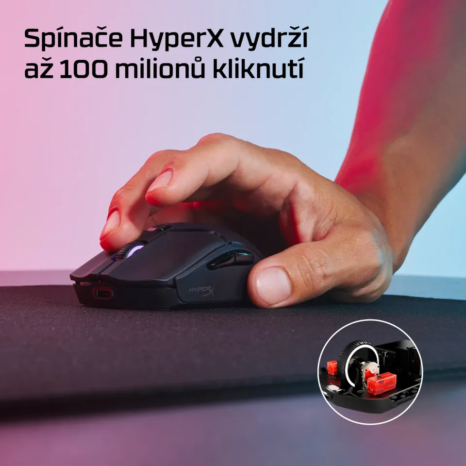 HyperX Pulsefire Haste 2 Mini Wireless Black Gaming Mouse - Myš