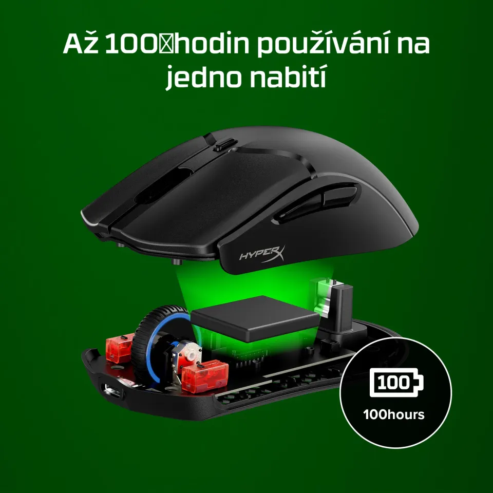 HyperX Pulsefire Haste 2 Mini Wireless Black Gaming Mouse - Myš