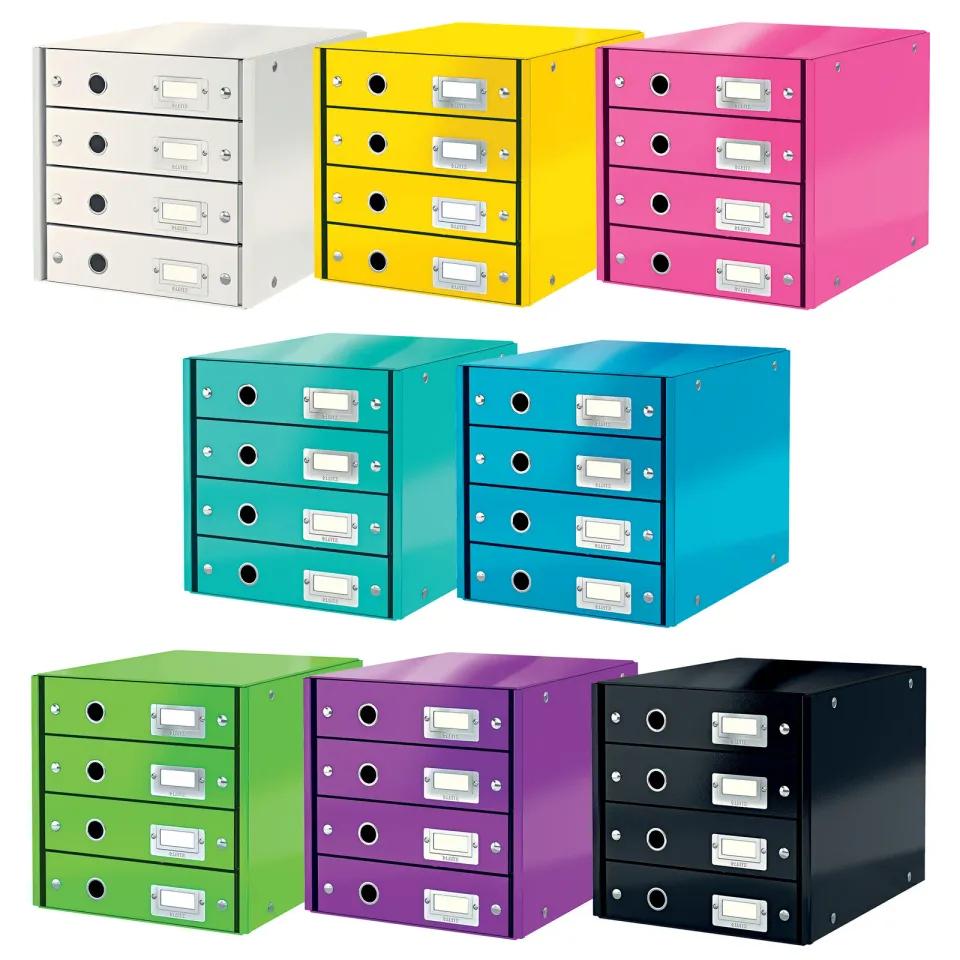 LEITZ Zásuvkový box Click&Store, 4 zásuvky, zelená